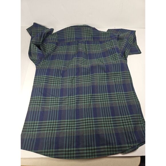 Men's Orvis Big Bear Blue Green Plaid Flannel Long Sleeve Button Up Size M - Picture 10 of 11
